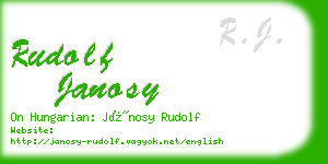 rudolf janosy business card